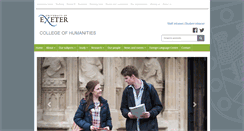 Desktop Screenshot of humanities.exeter.ac.uk