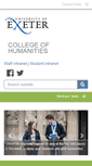 Mobile Screenshot of humanities.exeter.ac.uk