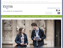 Tablet Screenshot of humanities.exeter.ac.uk